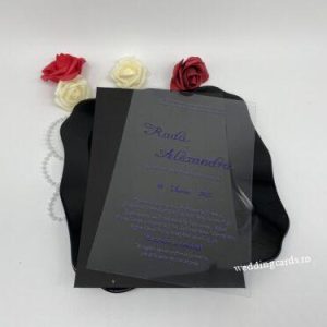 Invitatii de nunta Plexiglas 85870-plastic