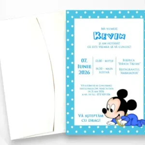 Invitatii de botez cu Mickey